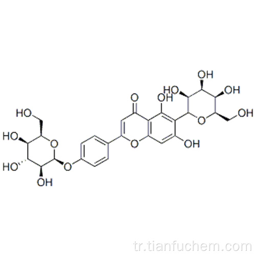 5,7-dihidroksi-6 - [(2S, 3S, 4R, 5R, 6R) -3,4,5-trihidroksi-6- (hidroksimetil) oks an-2-il] -2- [4 - [(2S 3S, 4R, 5R, 6R) -3,4,5-trihidroksi-6- (hidroksimetil) oksan-2-il] oksifenil] kromen-4-on CAS 19416-87-6